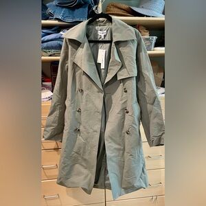Steve Madden Gray Trench Coat with Wide Lapels
